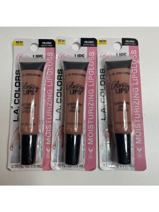 L.A. Colors Other - LA Colors Glossy Lips Moisturizing Lip Gloss Peachy Keen Set of 3 New